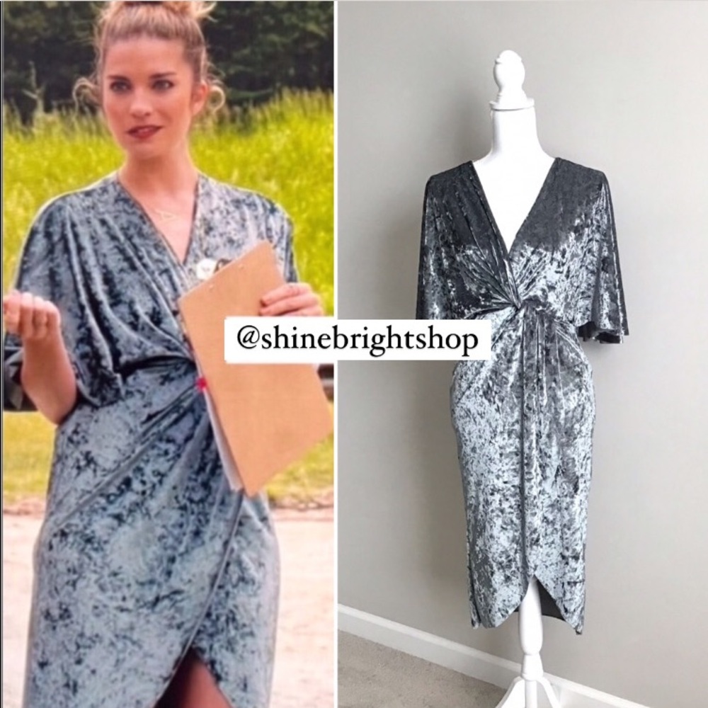 Velvet Crossover Dress ASO Alexis Rose in Schitt’s Creek